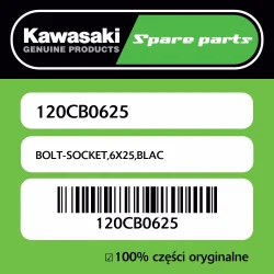 Okazja Śruba imbusowa 6X25 czarna Kawasaki