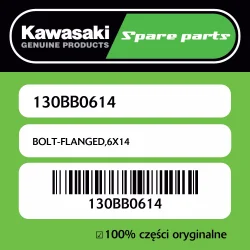 Do wyczerpania zapasów Śruba z kołnierzem 6X14 Kawasaki