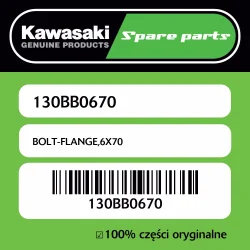 Bezpieczne zakupy Śruba z kołnierzem 6X70 Kawasaki