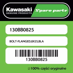 Premium Śruba z kołnierzem 8X25 czarna Kawasaki