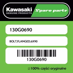 Śruba z kołnierzem 6X90 Kawasaki Darmowa dostawa