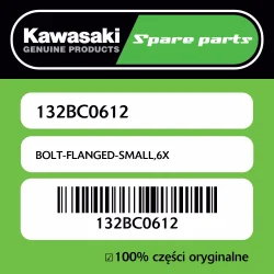 Nie przegap Śruba mała z kołnierzem 6X Kawasaki