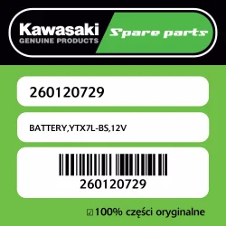 BATTERY,YTX7L-BS,12V Dodaj do koszyka