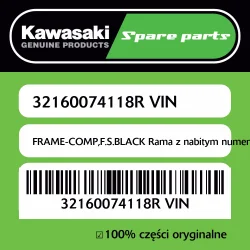 FRAME-COMP,F.S.BLACK Rama z nabitym numerem VIN. Darmowa dostawa