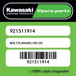 Śruba z kołnierzem 10X120 Kawasaki Szybka dostawa