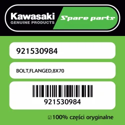 Ograniczona ilość Śruba z kołnierzem 8X70 Kawasaki