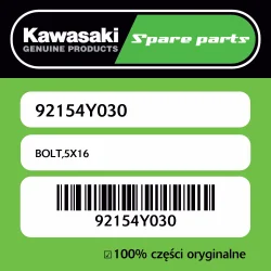 Śruba 5X16 Kawasaki Tani