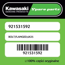 Śruba z kołnierzem 6X25 Kawasaki Popularny