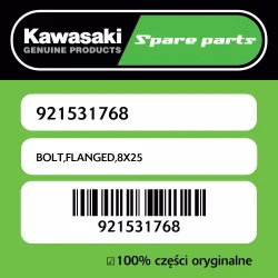 Śruba z kołnierzem 8X25 Kawasaki Ograniczona ilość