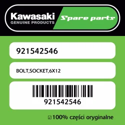 Nie przegap Śruba imbusowa 6X12 Kawasaki