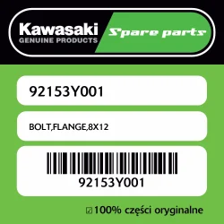 Dostępne od ręki Śruba z kołnierzem 8X12 Kawasaki