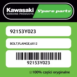 Śruba z kołnierzem 6X12 Kawasaki Wyjątkowa oferta