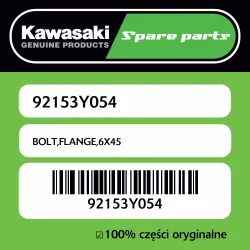 Śruba z kołnierzem 6X45 Kawasaki Bestseller