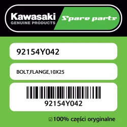 Nie przegap Śruba z kołnierzem 10X25 Kawasaki
