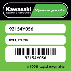 Oferta czasowa Śrubka hex 5X8 Kawasaki