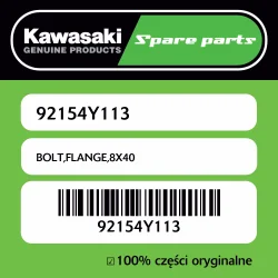 Dostępne od ręki Śruba z kołnierzem 8X40 Kawasaki