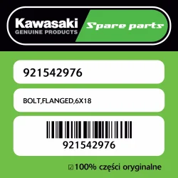 Oferta limitowana Śruba z kołnierzem 6X18 Kawasaki