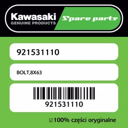 Dostępne od ręki Śruba 8X63 Kawasaki