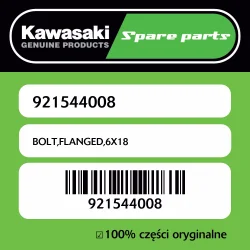 Ograniczona ilość Śruba z kołnierzem 6X18 Kawasaki