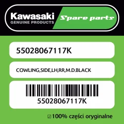 Darmowy zwrot Owiewka boczna lewa tylna M.D.BLACK Kawasaki