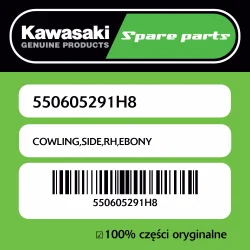 Do wyczerpania zapasów Owiewka boczna prawa EBONY Kawasaki