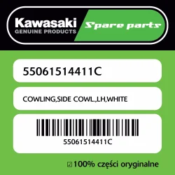 Owiewka boczna lewa WHITE Kawasaki Hit cenowy