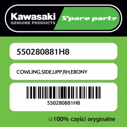 Szybka wysyłka Owiewka boczna górna prawa EBONY Kawasaki