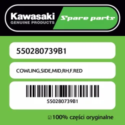 Popularny Owiewka boczna środkowa prawa F.RED Kawasaki