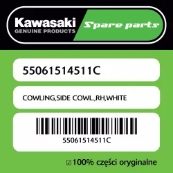 Owiewka boczna prawa WHITE Kawasaki Dodaj do koszyka