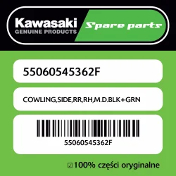 Hit sprzedaży Owiewka boczna tylna prawa M.D.BLK+GRN Kawasaki