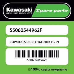 Hit sprzedaży Owiewka boczna tylna lewa M.D.BLK+GRN Kawasaki