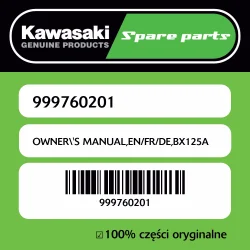 OWNER'S MANUAL,EN/FR/DE,BX125A Oferta limitowana