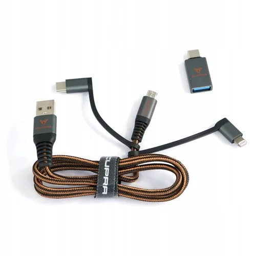Do wyczerpania zapasów Kabel USB 3w1 logo CUPRA Nowy Oryginalny