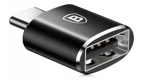 Przejściówka - adapter USB-A / USB-C czarna Bezpieczna płatność