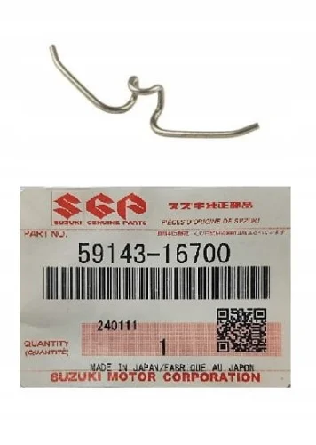 SPRĘŹYNA HAMULCA ZACISKU TYLNEGO ORYGINAŁ SUZUKI 59143-16700 Ostatnie sztuki
