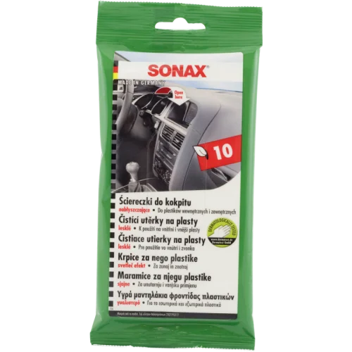 Nowy SONAX ściereczki do kokpitu samochodowego 10szt.