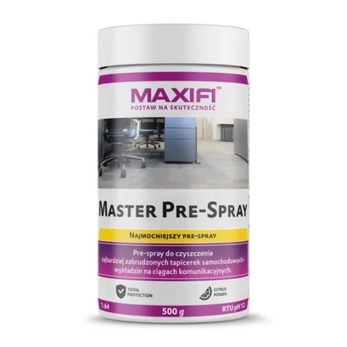Wyprzedaż Maxifi Master Pre-Spray –proszek do prania tapicerki materiałowej 500g