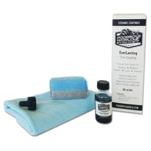Nowość Poorboy's World Everlasting Ceramic Trim Coating Kit - nano-ceramiczna powłoka SiO2 przeznaczona do zabezpieczania zewnętrznych powierzchni teksturowanych tworzyw sztucznych 30ml