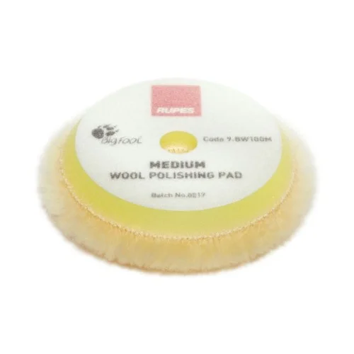Rupes Wool Polishing Pad - futro polerskie średnie 80/90mm Ostatnie sztuki