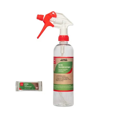 Langguth Sonnring InstantStick EC10 Sanit盲rreiniger - płyn do codziennego mycia powierzchni w sanitariatach (płytki, armatura, toalety, szkło) w proszku do rozcieńczenia 3g + butelka Tylko do końca tygodnia