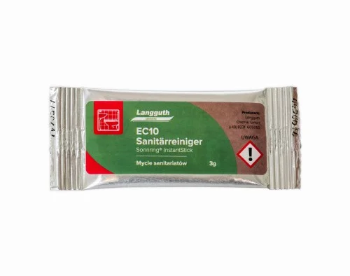 Wysoka jakość Langguth Sonnring InstantStick EC10 Sanit盲rreiniger - płyn do codziennego mycia powierzchni w sanitariatach (płytki, armatura, toalety, szkło) w proszku do rozcieńczenia 3g