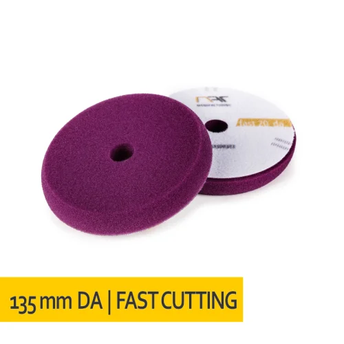 NAT FAST 20 Cutting DA fioletowa - tnąca gąbka polerska na rzep 135x20 Rabat
