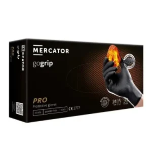 MERCATOR Gogrip Black - niezwykle wytrzymałe rękawice rękawiczki nitrylowe 50szt. roz. L Oferta limitowana