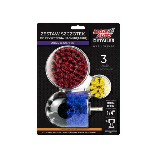Ograniczona ilość Moje Auto Detailer Zestaw Szczotek do Czyszczenia na Wkrętarkę