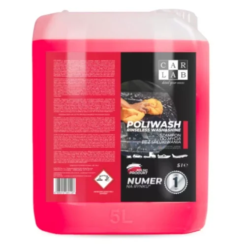 CARLAB Poliwash Red - polimerowy szampon samochodowy do mycia bez spłukiwania rinseless 5L Ostatnia szansa