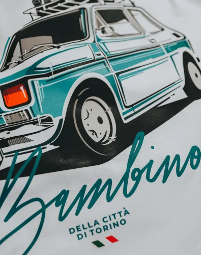Bambino della citt脿 di Torino - FIAT 126 - 126pe® - z włoskim Fiatem - koszulka, t-shirt L Promocja